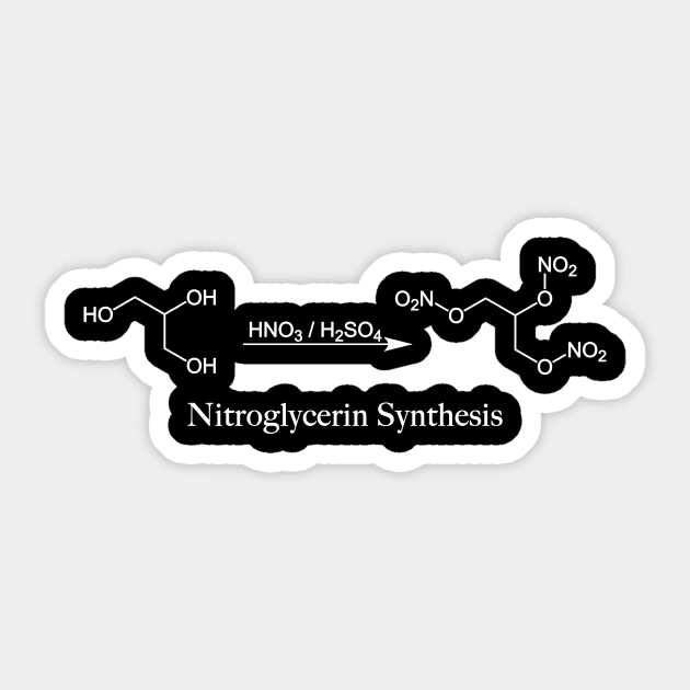 Nitroglycerin Synthesis Sticker by NeilGlover